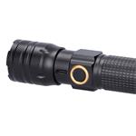 Solight LED dobíjacia baterka s displejom, 200lm, zoom, Li-Ion