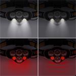 Solight LED dobíjacia čelová baterka, 550lm, Li-Ion, USB