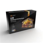 Solight LED drevený betlehem, 26x17cm, 6x LED, 2x AA