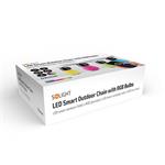 Solight LED inteligentná vonkajšia reťaz s RGB žiarovkami, bluetooth, 15 žiaroviek, 14m+6m, 10W