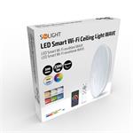 Solight LED inteligentné stropné svetlo Wave, 30W, 2300lm, wifi, RGB + CCT, diaľkové ovládanie