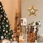 Solight LED nástěnná dekorace vánoční hvězda, 24x LED, 2x AA