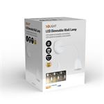 Solight LED nástěnná lampička, stmívatelná, 4W, 280lm, 3000K, bílá