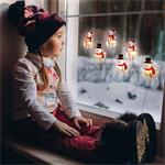 Solight LED okenní řetěz sněhuláci, 6x LED, přísavný, 120cm, 2x AA