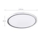 Solight LED osvětlení Acate s ochranou proti vlhkosti, IP54, 24W, 2160lm, 3CCT, 30cm, stříbrná