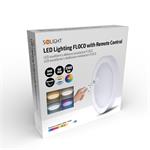 Solight LED osvětlení s dálkovým ovladačem Floco, 30W + 6W RGB, 2100lm, 40cm, změna chromatičnosti, stmívatelné