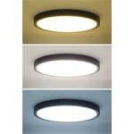 Solight LED osvetlenie s diaľkovým ovládaním Estela Black, 36W, 2700lm, 30cm, stmievateľné