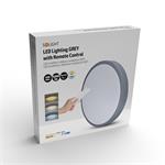 Solight LED osvetlenie s diaľkovým ovládaním Sivé, 60W, 4200lm, 49cm, stmievateľné