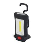 Solight LED pracovná lampa, 3W COB + 3 SMD LED, háčik + magnet, 3 x AAA