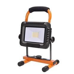 Solight LED reflektor 20W, prenosný, nabíjateľný, 1600lm, oranžovo-čierny
