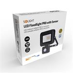 Solight LED reflektor PRO so senzorom, 20W, 1840lm, 5000K, IP44