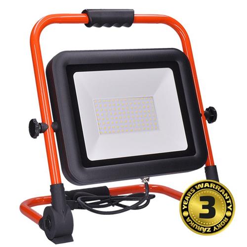 Solight LED reflektor PRO so skladacím stojanom, 100W, 9200lm, 5000K, kábel so zástrčkou, IP65