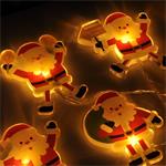 Solight LED reťaz do okna - Santa, 6x LED, odsávanie, 120cm, 2x AA