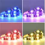 Solight LED RGB pásik pre TV, 2x 50cm, USB, vypínač, diaľkové ovládanie