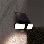 Solight LED solárne svetlo so senzorom, 8W, 600lm, Li-on, čierne