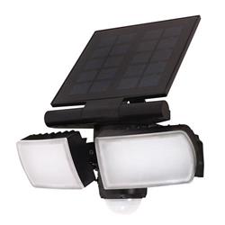 Solight LED solárne svetlo so senzorom, 8W, 600lm, Li-on, čierne