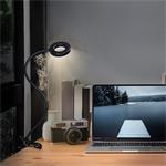 Solight LED stmievateľná stolná lampa s klipom, 300 lm, nastaviteľná teplota svetla, USB