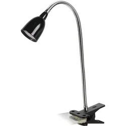 Solight LED stolná lampa, 2,5 W, 3000K, klip, čierna