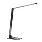 Solight LED stolná lampa stmievateľná, 11 W, zmena chromatickosti, brúsený hliník, strieborná