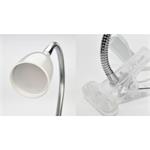 Solight LED stolní lampička, 2.5W, 3000K, clip, bílá barva