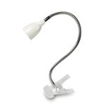 Solight LED stolní lampička, 2.5W, 3000K, clip, bílá barva