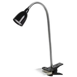 Solight LED stolní lampička, 2.5W, 3000K, clip, černá barva