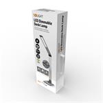 Solight LED stolní lampička stmívatelná, 11W,  změna chromatičnosti, broušený hliník, stříbrná