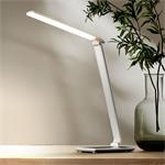 Solight LED stolová lampa stmievateľná, 12 W, možnosť voľby teploty svetla, USB, biely lesk