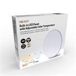 Solight LED stropné svetlo CCT, IP44, 20W, 1800lm, 3000K, 4000K, 6000K, okrúhle