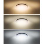 Solight LED stropní světlo Plain, 3CCT, 24W, 1920lm, 3000K, 4000K, 6000K, kulaté, 38cm
