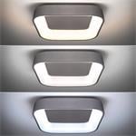 Solight LED štvorcové stropné svietidlo Treviso, 48W, 2880lm, stmievateľné, diaľkové ovládanie, sivé