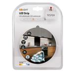 Solight LED světelný pás s testrem, 5m,  sada s 12V adaptérem, 4,8W/m, IP20, studená bílá