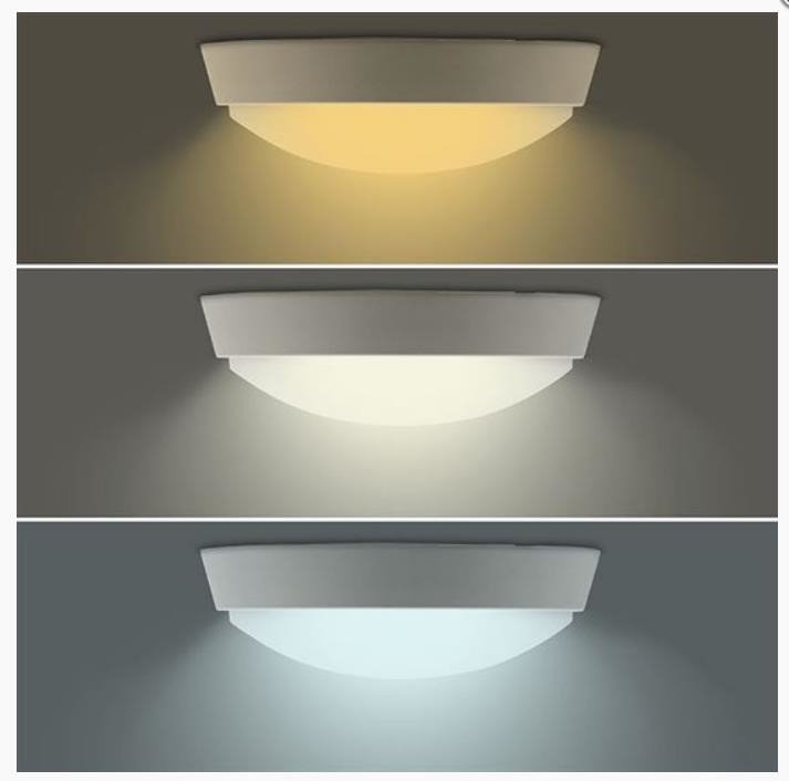 Solight LED venkovní osvětlení, nastavitelná teplota světla - 3CCT, 15/18/20W, 1800lm, 22cm, 2v1 - bílý a černý kryt