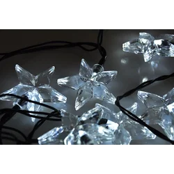 Solight LED vianočná reťaz, hviezdy, 20 LED diód, 3 m, 3 m vedenie, IP20, biela