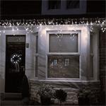 Solight LED vianočný prívesok, rampúchy, 120 LED, 3 m x 0,7 m, 6 m vedenie, vonkajšie, teplé biele svetlo, pamäť, časovač