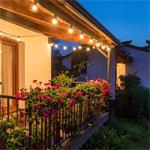 Solight LED vonkajšia balkónová reťaz so žiarovkami, 10 žiaroviek, 5m+3m, 500lm, teplá biela