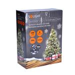 Solight LED vonkajšia vianočná reťaz, 400 LED, 20 m, 5 m vedenie, 8 funkcií, IP44, studená biela