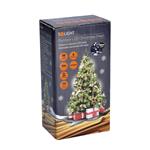 Solight LED vonkajšia vianočná reťaz, 50LED, 5m, 3m vedenie, 8 funkcií, IP44. 3x AA, studená biela