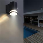 Solight LED vonkajšie nástenné svietidlo Potenza, 1x GU10, čierne