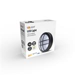 Solight LED vonkajšie osvetlenie kruhové s mriežkou, 13W, 910lm, 4000K, IP65, 17cm, čierna