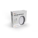 Solight LED vonkajšie osvetlenie so senzorom Siena, sivé, 20W, 1500lm, 4000K, IP54, 23cm