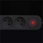 Solight predlžovací kábel 3 zásuvky, USB A+C 20W PD, 2 m, 3 x 1 mm2, biely, vypínač