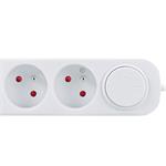 Solight predlžovací kábel 3 zásuvky, USB A+C 20W PD, 3 m, 3 x 1 mm2, biely, vypínač