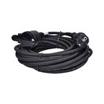 Solight predlžovací kábel - konektor, 1 zásuvka, 10 m, 3 x 1,5 mm2, guma, čierny