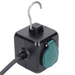 Solight predlžovacia kocka 3m, 3 zásuvky IP44, 3 x 1mm2, kábel gumový H05RR-F