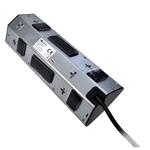 Solight prodlužovací přívod, 4 zásuvky, stříbrný, 1,5m, rohový design