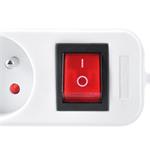 Solight prodlužovací přívod 5m, 5 zásuvek, vypínač, 16A/3680W, PVC, bílý