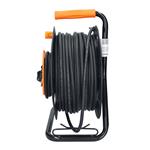 Solight prodlužovací přívod na bubnu, 1 zásuvka, venkovní, 50m gumový kabel, 3x 1,5mm2, IP44