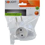 Solight rozbočovač, 3x 10A, biely