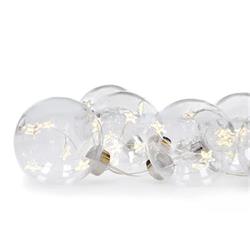 Solight sada LED vianočných gúľ s hviezdami, veľkosť 8cm, 6ks, 30LED, časovač, tester, 3xAA